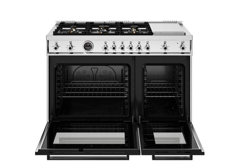 48 inch All-Gas Range 6 Brass Burners and Griddle Stainless Steel