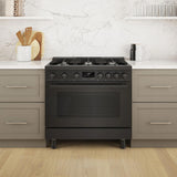 800 Series Gas Freestanding Range 36" Black Stainless Steel