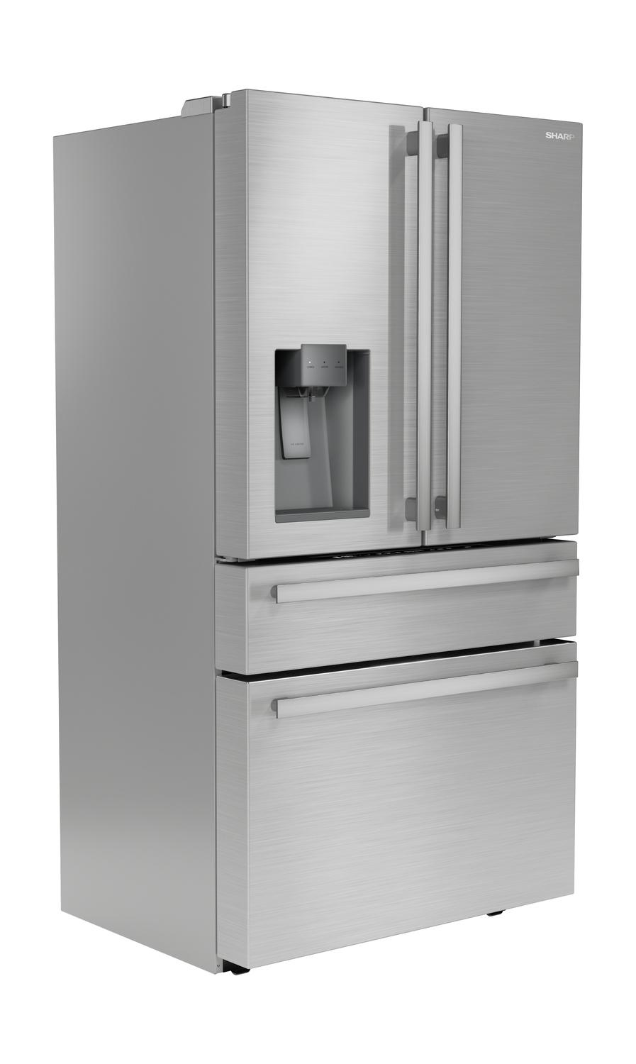 Sharp French 4-Door Counter-Depth Refrigerator with Water Dispenser