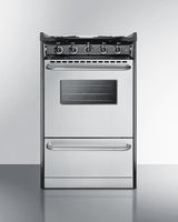 20" Wide Gas Range, Open Burners