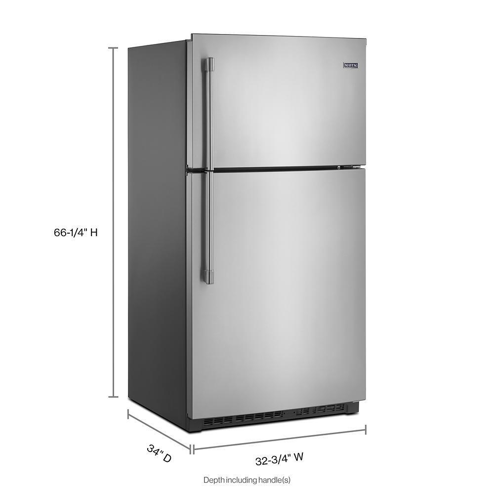 33-Inch Wide Top Freezer Refrigerator with EvenAir™ Cooling Tower- 21 Cu. Ft.