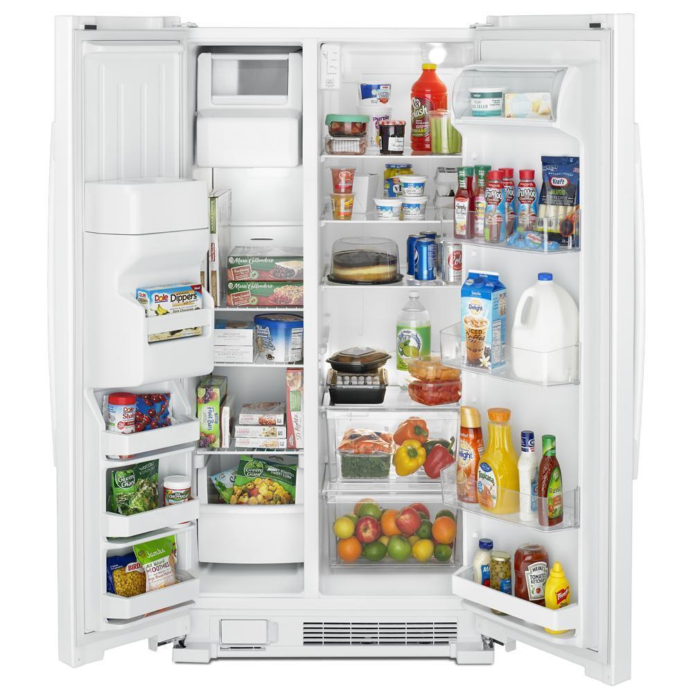 36-inch Side-by-Side Refrigerator with Dual Pad External Ice and Water Dispenser