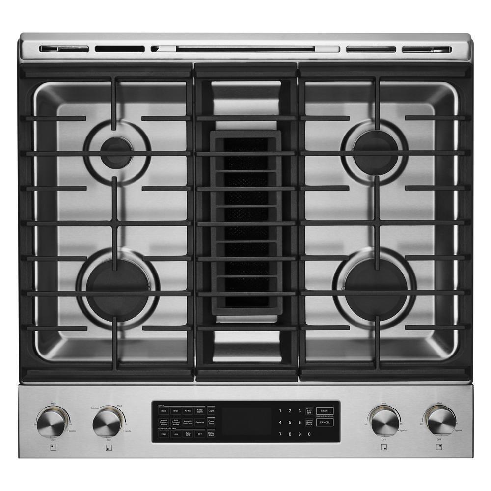 RISE™ 30" DUAL-FUEL DOWNDRAFT SLIDE-IN RANGE