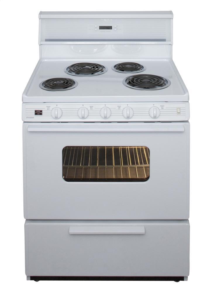 30 in. Freestanding Electric Range in White