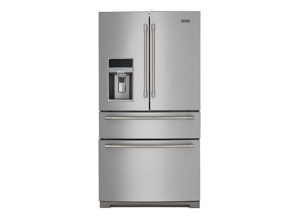 36-Inch Wide 4-Door French Door Refrigerator with Steel Shelves - 26 Cu. Ft.