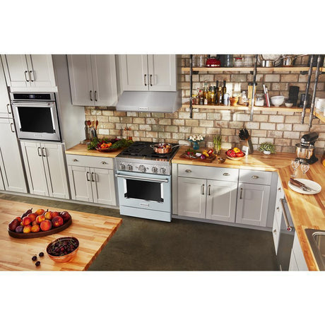 KitchenAid® 30'' Smart Commercial-Style Dual Fuel Range with 4 Burners