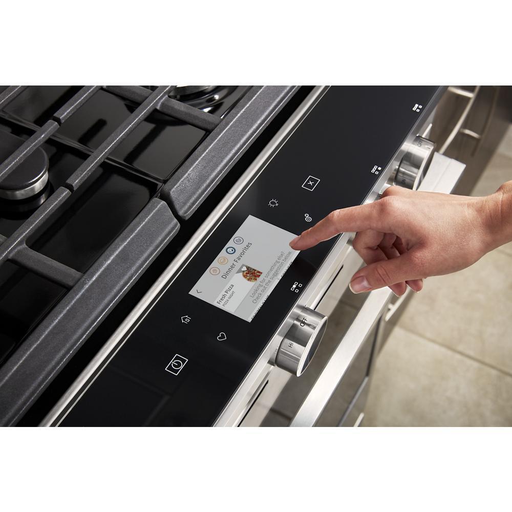 5.8 cu. ft. Smart Slide-in Gas Range with EZ-2-Lift™ Hinged Cast-Iron Grates