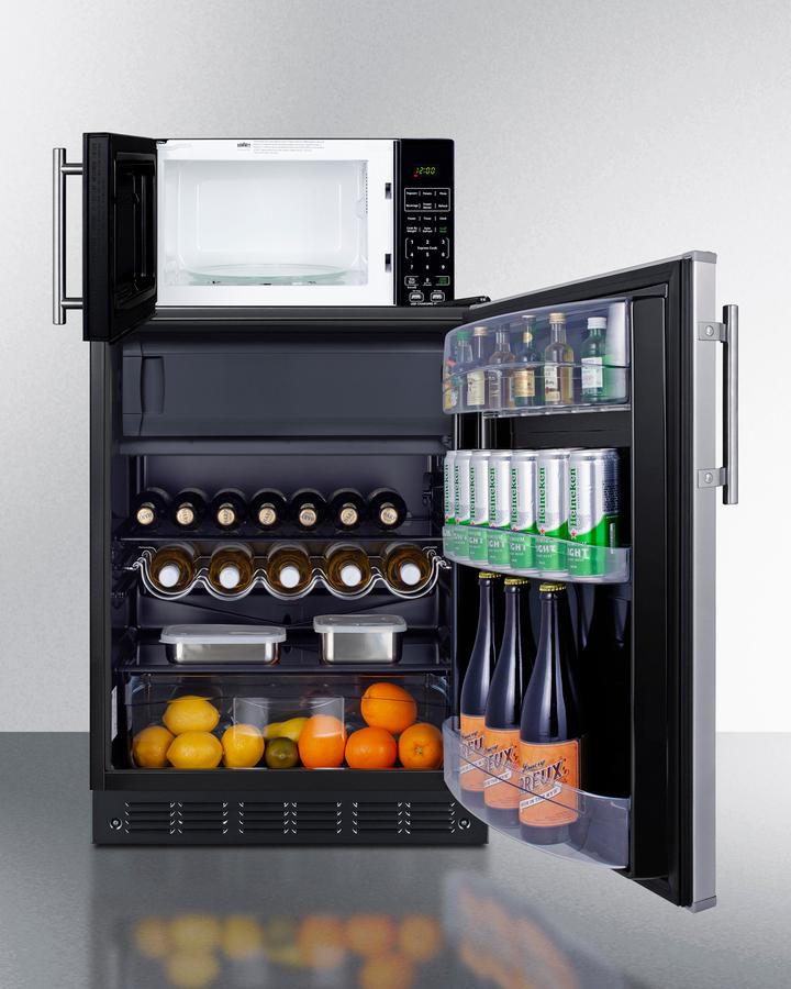 Microwave/refrigerator-freezer Combination With Allocator