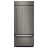 20.8 Cu. Ft. 36" Width Built In Panel Ready French Door Refrigerator with Platinum Interior Design