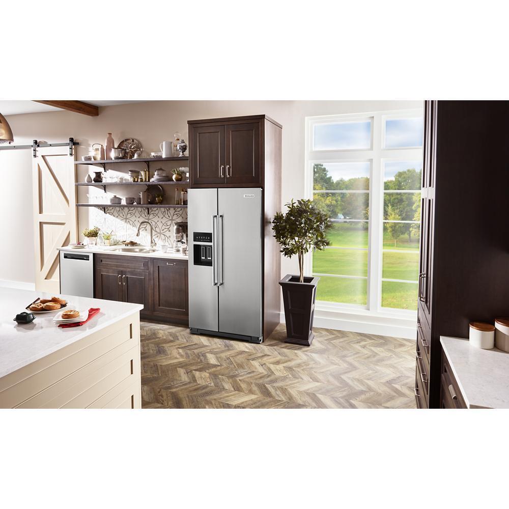 19.9 cu ft. Counter-Depth Side-by-Side Refrigerator with Exterior Ice and Water and PrintShield™ finish