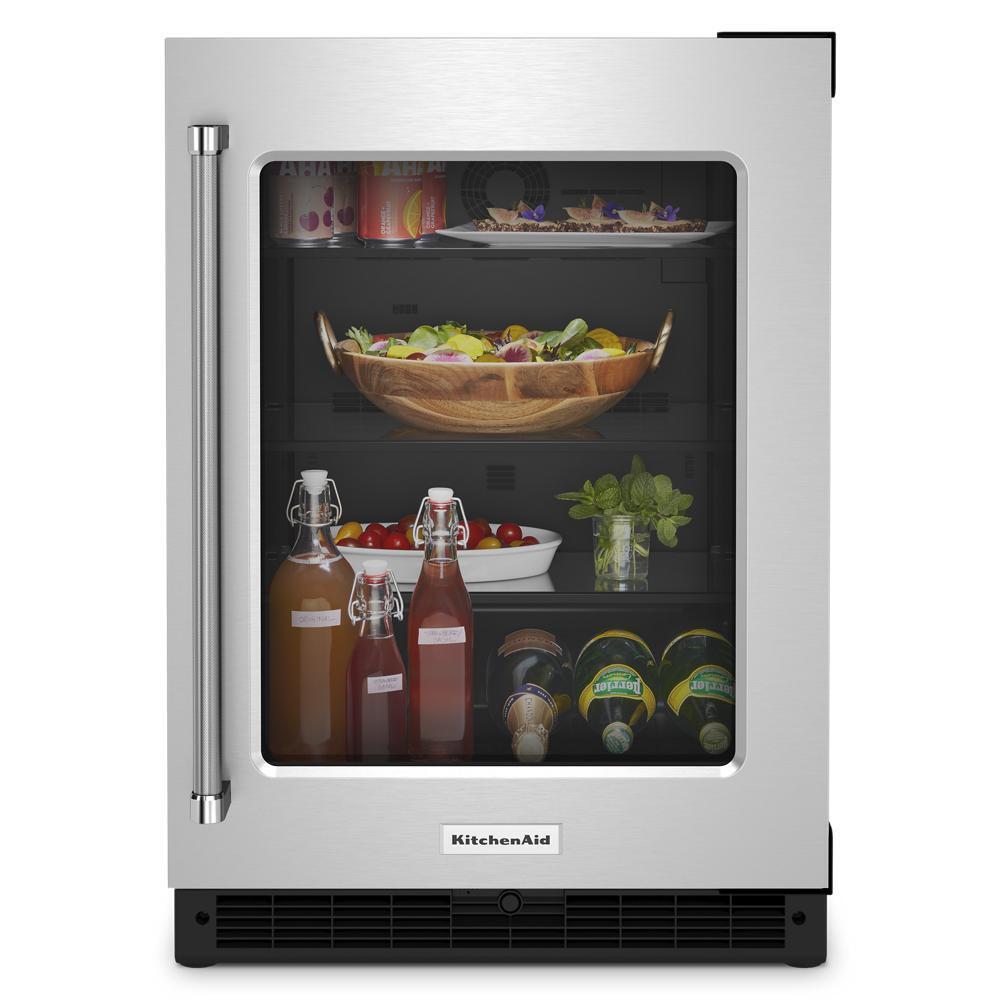 24" Undercounter Refrigerator with Glass Door