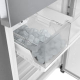 800 Series Freestanding Bottom Freezer Refrigerator 24" Easy Clean Brushed Steel