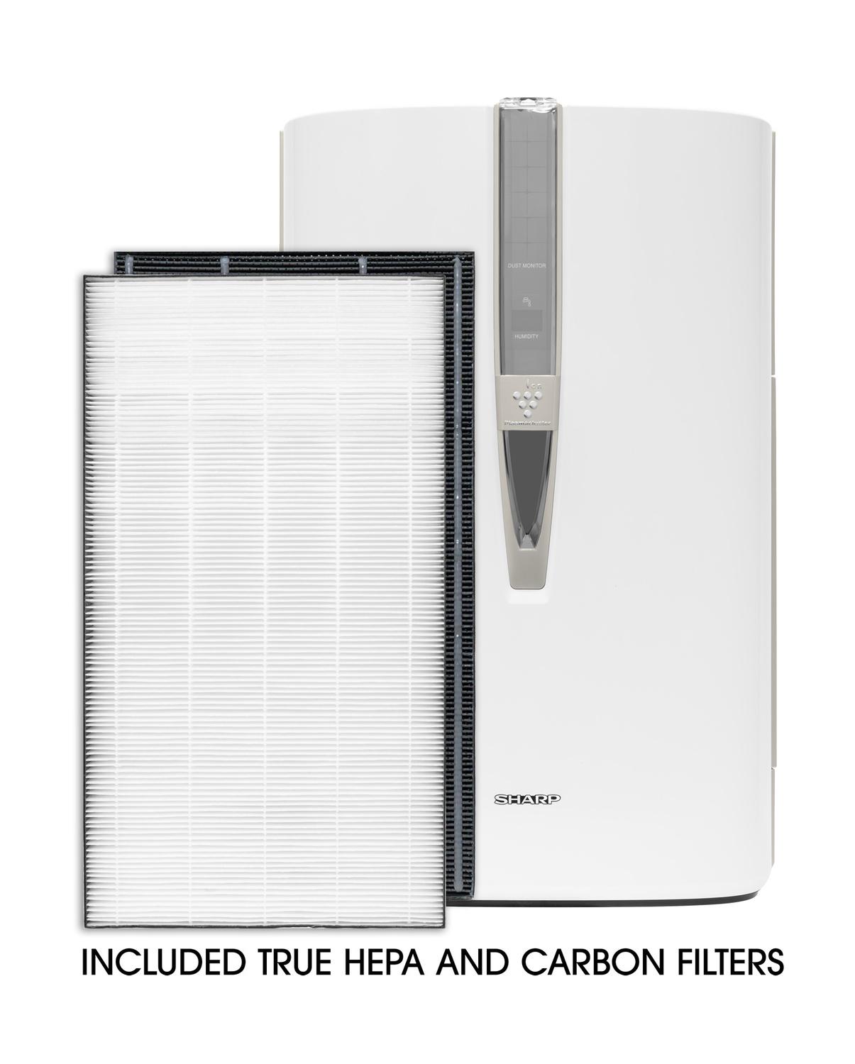 Sharp Plasmacluster Ion Air Purifier with True HEPA + Humidifier for Large Rooms