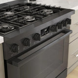 800 Series Dual Fuel Freestanding Range 36" Black Stainless Steel