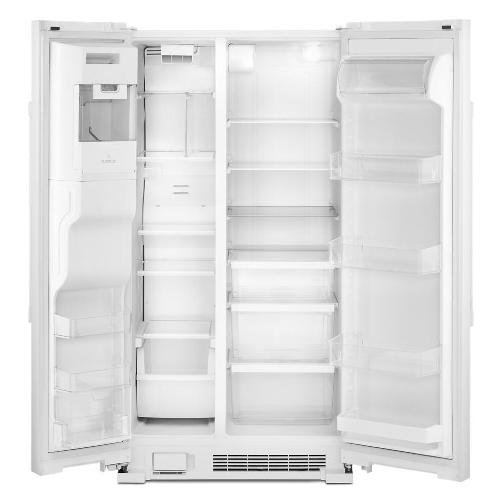 36-Inch Wide Side-by-Side Refrigerator with Exterior Ice and Water Dispenser - 25 Cu. Ft.