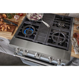 KitchenAid® 30'' Smart Commercial-Style Dual Fuel Range with 4 Burners