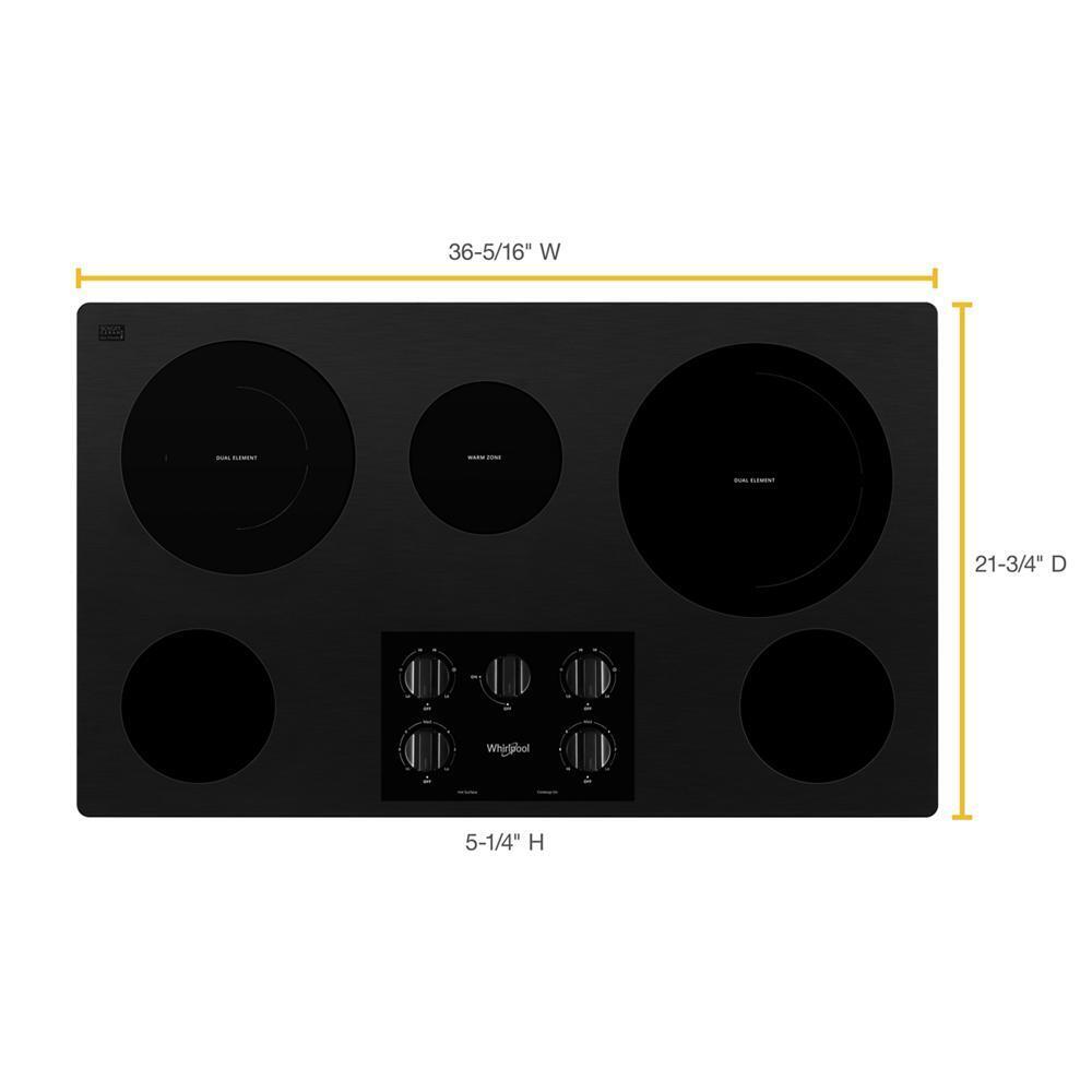 36-inch Electric Ceramic Glass Cooktop with Two Dual Radiant Elements