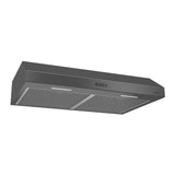 Broan® Glacier 30-Inch Convertible Under-Cabinet Range Hood, 375 Max Blower CFM, Black Stainless Steel