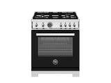 30 inch All Gas Range, 4 Brass Burners Nero