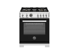 30 inch All Gas Range, 4 Brass Burners Nero