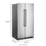 36-Inch Wide Side-by-Side Refrigerator - 25 cu. ft.