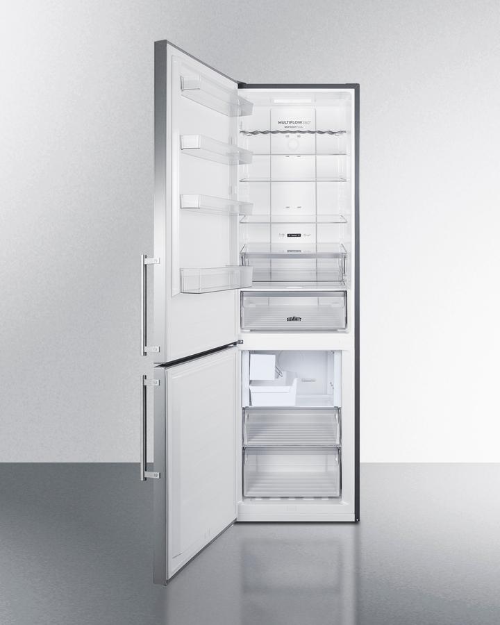 24" Wide Bottom Freezer Refrigerator With Icemaker