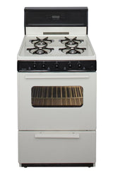 24 in. Freestanding Gas Range in Biscuit