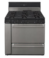 36 in. Freestanding Open Burner Gas Range in Stainless Steel