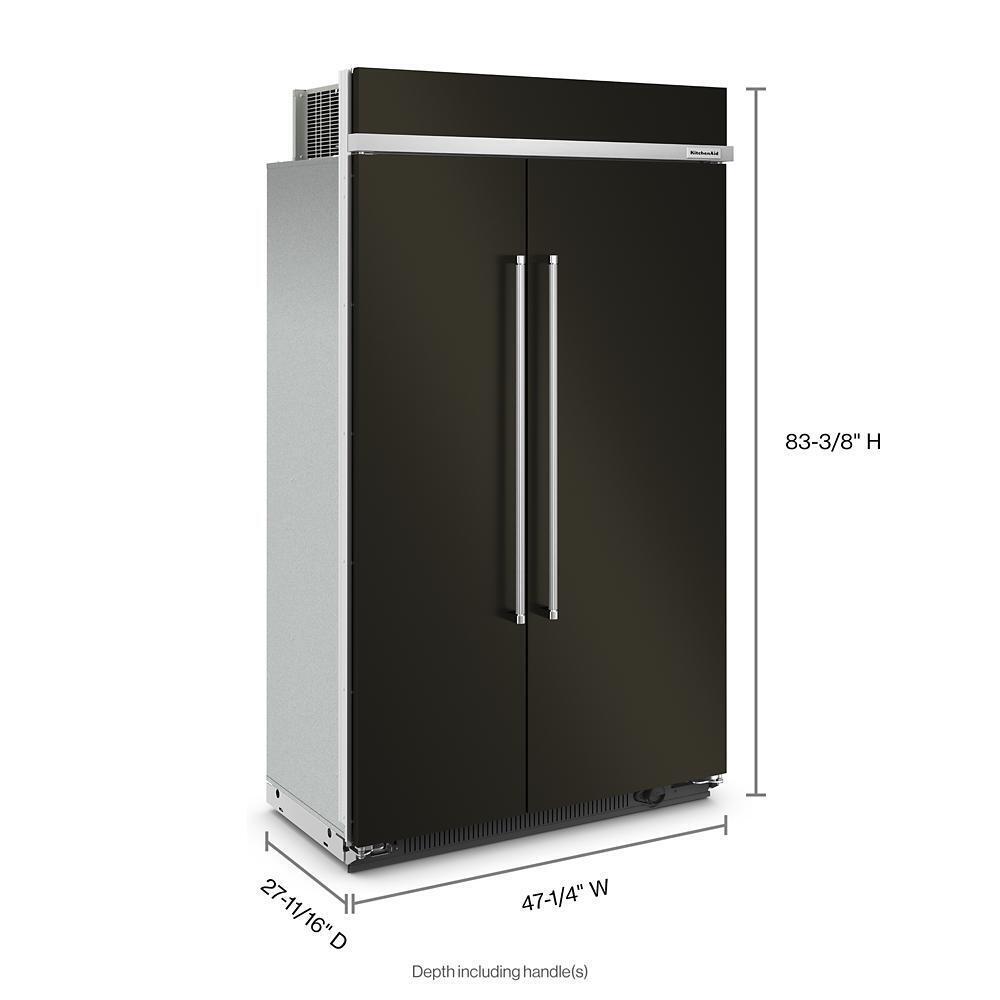 30 Cu. Ft. 48" Built-In Side-by-Side Refrigerator with PrintShield™ Finish