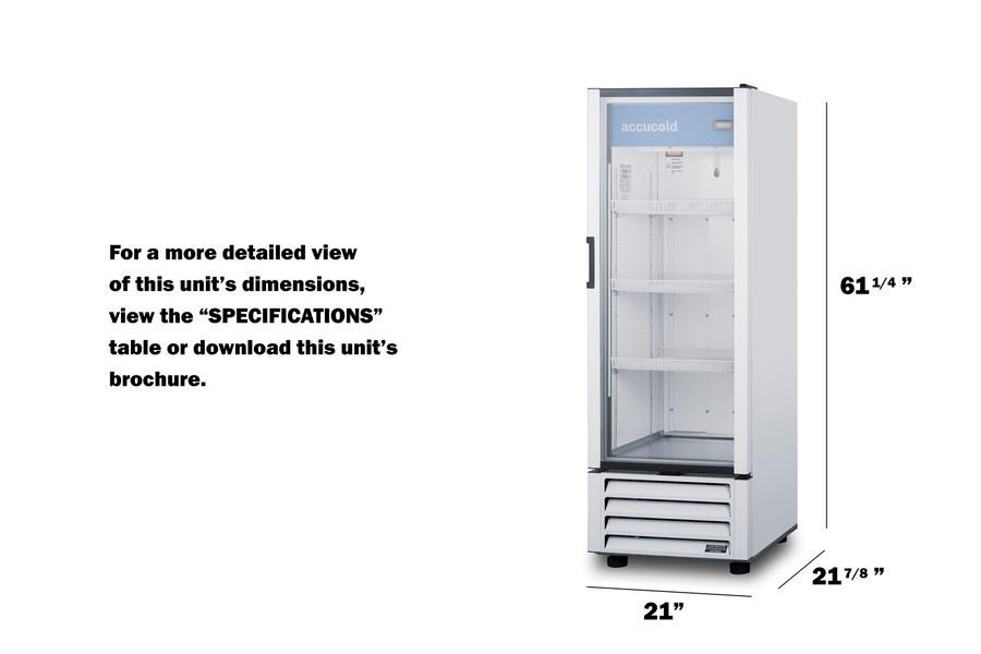 21" Wide Pharmacy Refrigerator