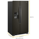 36-inch Wide Side-by-Side Refrigerator - 25 cu. ft.