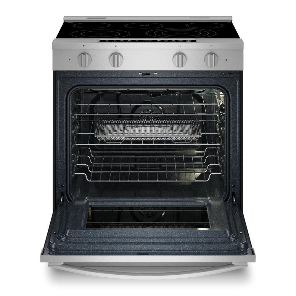 30-inch Smart Slide in Electric Range with Air Cooking Technology, No Preheat Air Fry, WipeClean™ Coating, Steam/Self Clean and High Speed Preheat