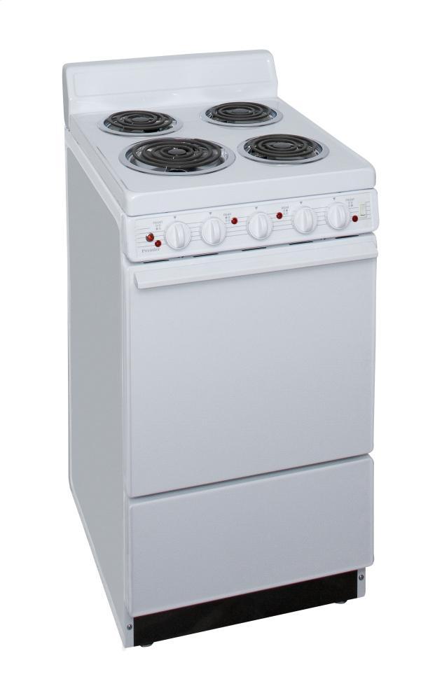 20 in. Freestanding Electric Range in White