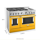 KitchenAid® 48'' Smart Commercial-Style Gas Range with Griddle