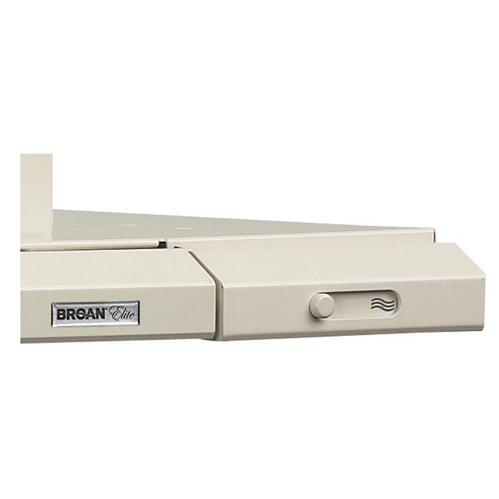 DISCONTINUED-Broan® Elite 36-Inch Under-Cabinet Slide-Out Range Hood w/ Light, White