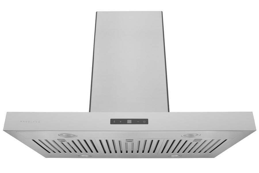 Hauslane  30 in. Convertible Island Range Hood with Dual Controls, LED, Baffle Filter in Stainless Steel