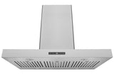 Hauslane  30 in. Convertible Island Range Hood with Dual Controls, LED, Baffle Filter in Stainless Steel