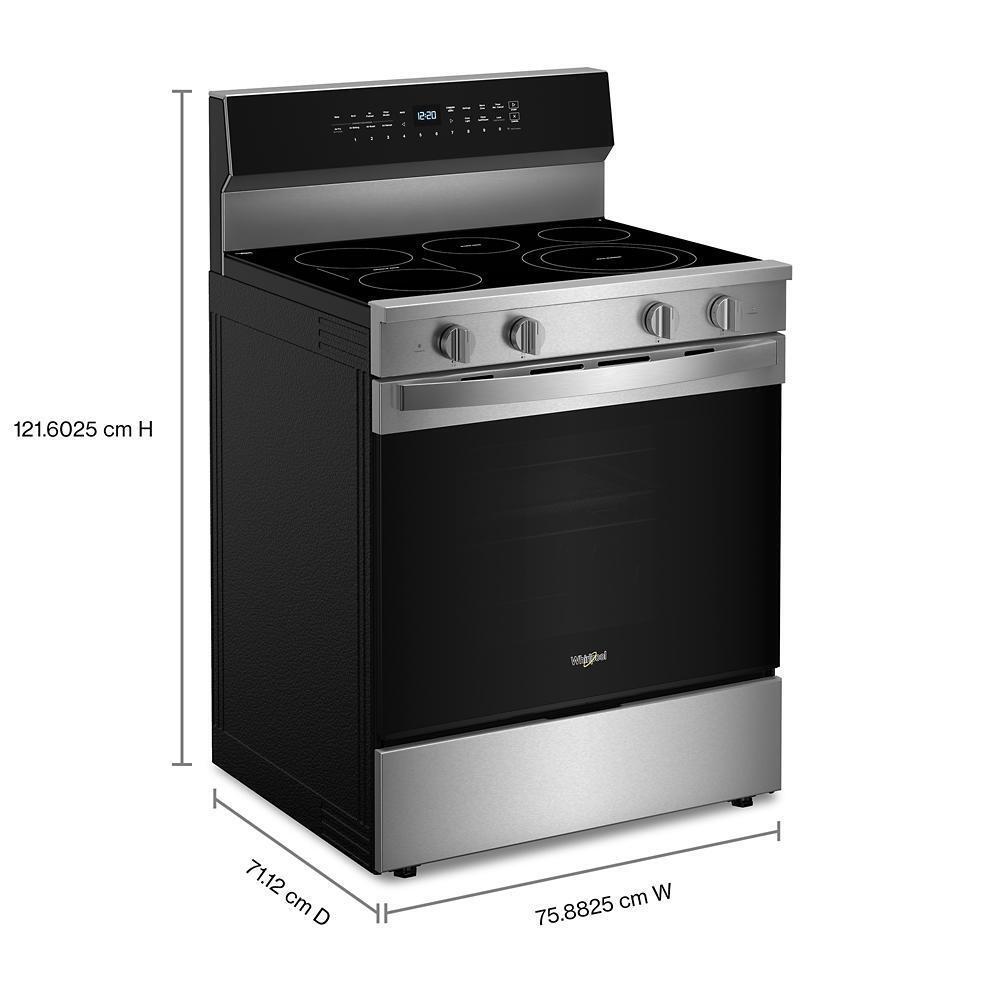 30-inch Electric Smart Range with Air Cooking Technology, No Preheat Air Fry, High Speed Preheat Oven, WipeClean™ Coating, and Steam/Self Clean