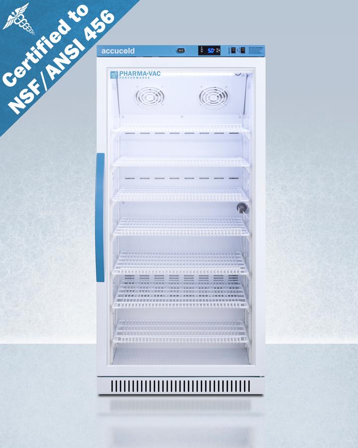 8 CU.FT. Upright Vaccine Refrigerator, Certified To Nsf/ansi 456 Vaccine Storage Standard