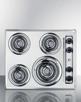 24" Wide 230v 4-burner Coil Cooktop