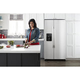 36-inch Side-by-Side Refrigerator with Dual Pad External Ice and Water Dispenser