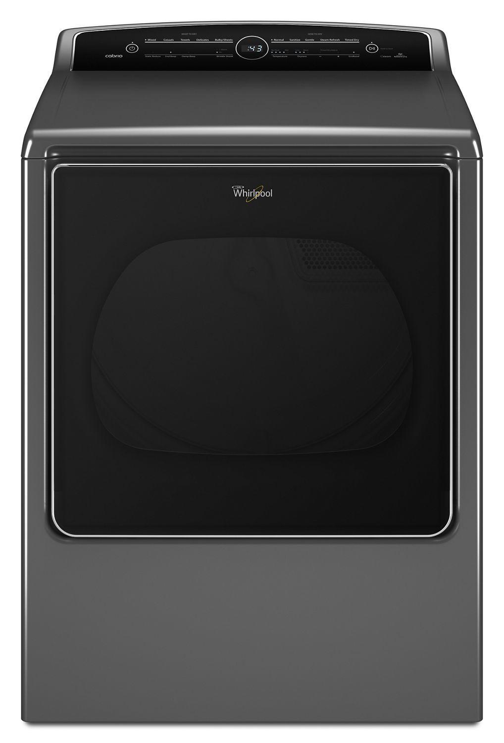 8.8 cu.ft Top Load HE Gas Dryer with Intuitive Touch Controls, Steam Refresh Chrome Shadow