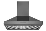 Hauslane  Chef 30-in Convertible Black Stainless Steel Wall-Mounted Range Hood