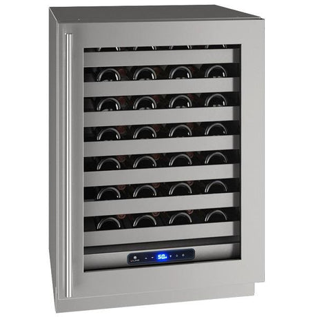 Hwc524 24" Wine Refrigerator With Stainless Frame Finish and Left-hand Hinge Door Swing and Lock (115 V/60 Hz)