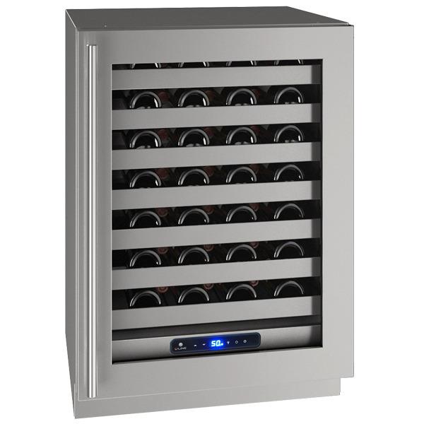 Hwc524 24" Wine Refrigerator With Stainless Frame Finish and Right-hand Hinge Door Swing and Lock (115 V/60 Hz)