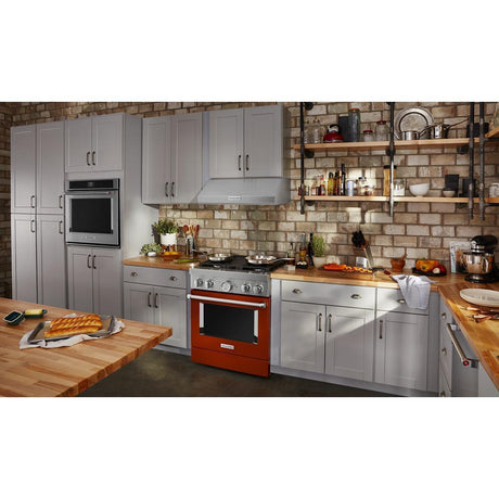 KitchenAid® 30'' Smart Commercial-Style Dual Fuel Range with 4 Burners