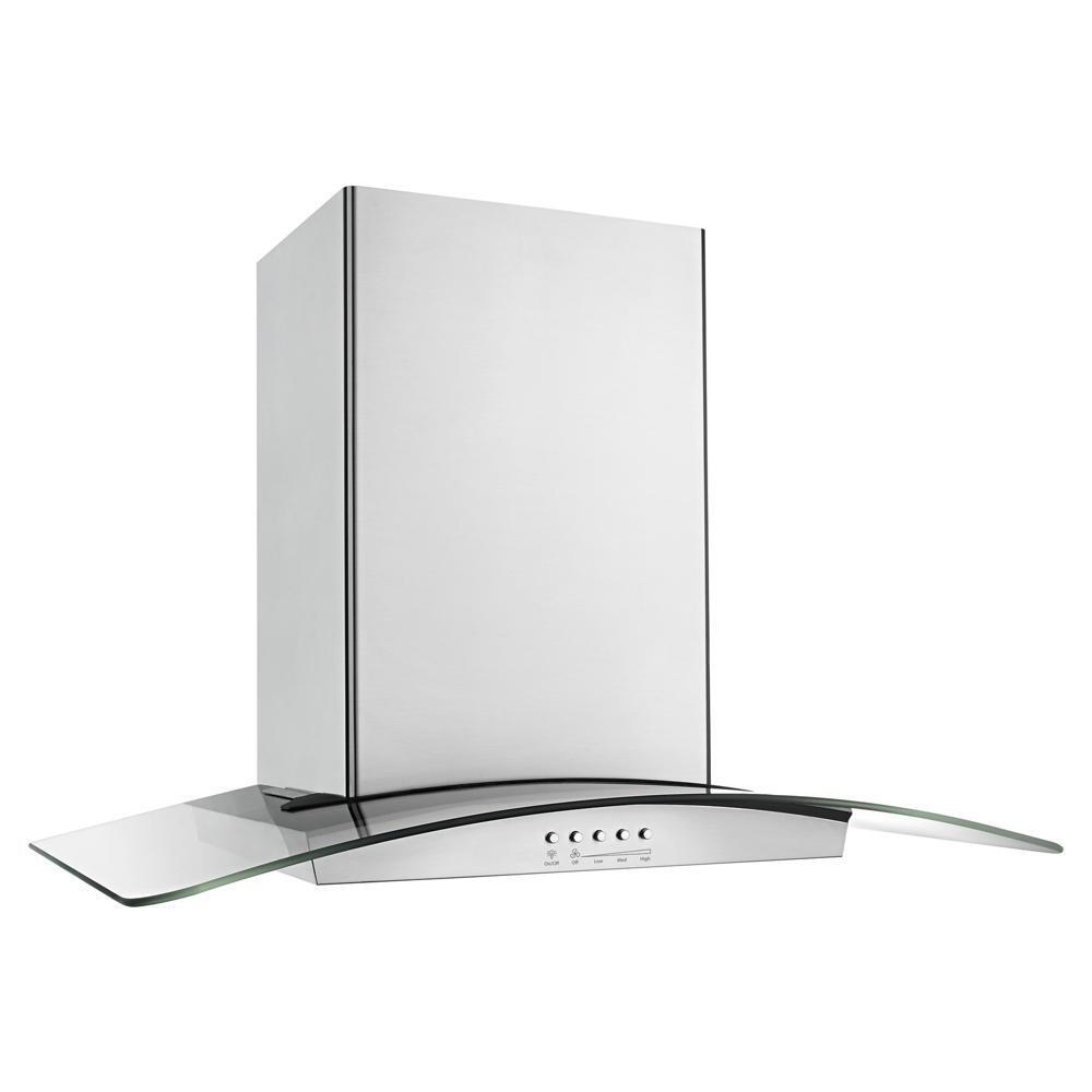 36" Modern Glass Wall Mount Range Hood