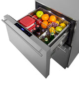 24" Wide 2-drawer Refrigerator-freezer, ADA Compliant