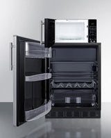 Microwave/refrigerator-freezer Combination With Allocator