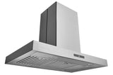 Hauslane  30 in. Convertible Island Range Hood with Dual Controls, LED, Baffle Filter in Stainless Steel